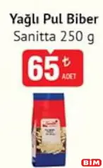 SANİTTA YAĞLI PUL BİBER 250 G fiyat ve kampanya bilgisi
